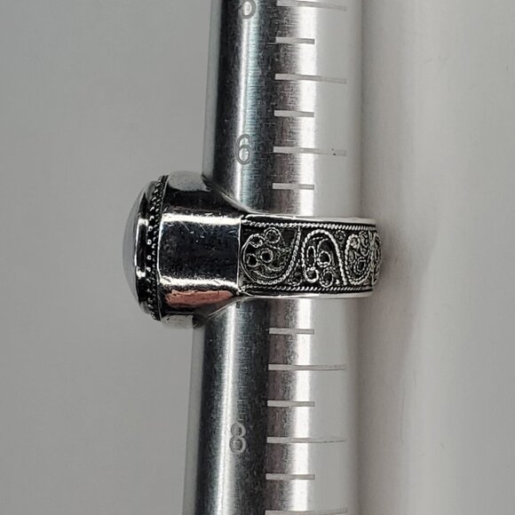 Lori Bonn Moonstone Filigree Sterling Silver Ring, Size 7 - Picture 8 of 9